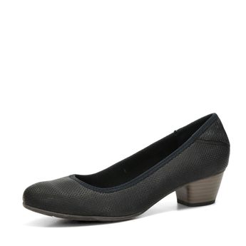 s.Oliver női kényelmes magassarkú cipő - fekete